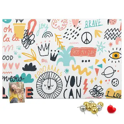 Cork memo board Picture sketches