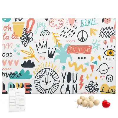 Cork memo board Picture sketches
