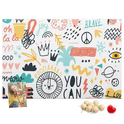 Cork memo board Picture sketches