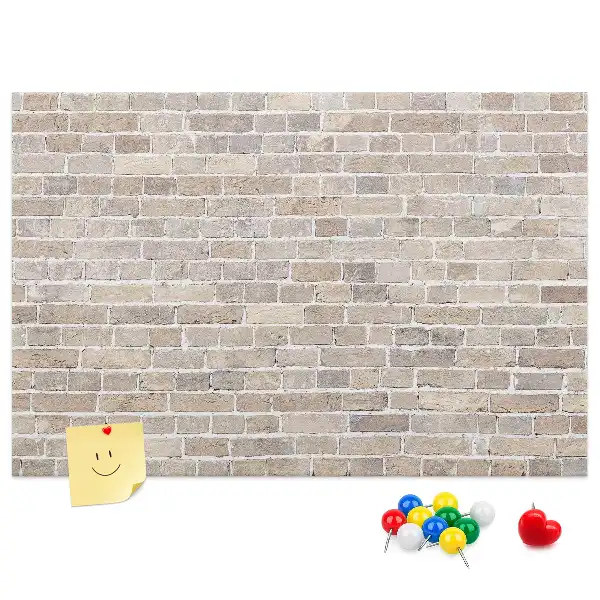 Printed Brick Wall Cork Board