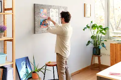 Printed Brick Wall Cork Board