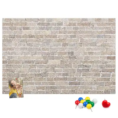 Printed Brick Wall Cork Board