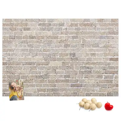 Printed Brick Wall Cork Board