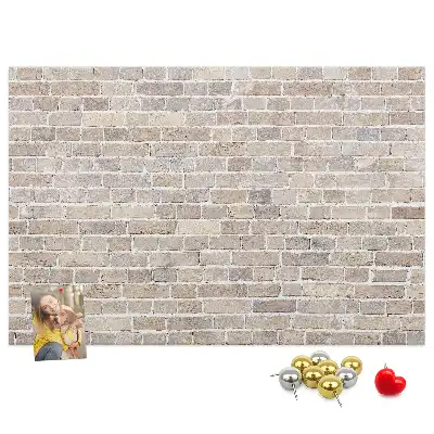 Printed Brick Wall Cork Board