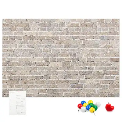 Printed Cork Board Brick wall