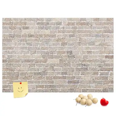 Printed Brick Wall Cork Board