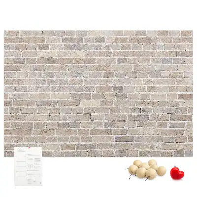 Printed Brick Wall Cork Board