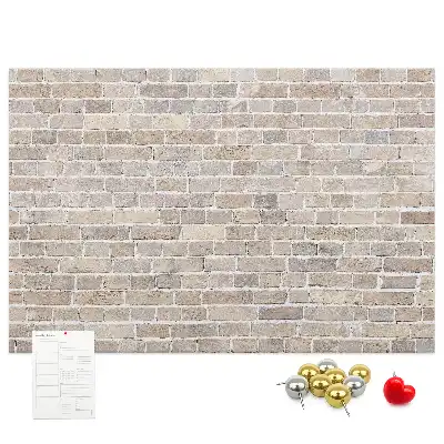 Printed Brick Wall Cork Board
