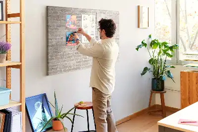 Printed Brick Wall Cork Board