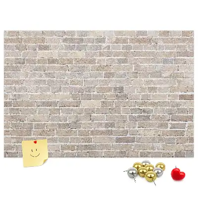 Printed Brick Wall Cork Board