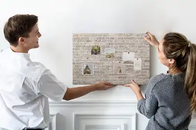 Printed Brick Wall Cork Board