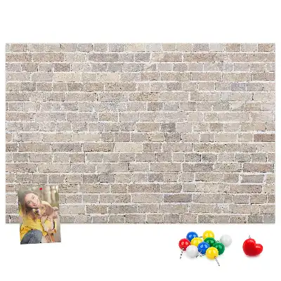 Printed Brick Wall Cork Board