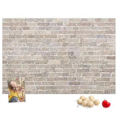 Printed Brick Wall Cork Board