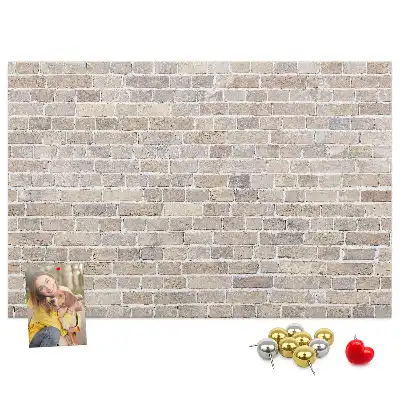 Printed Cork Board Brick wall