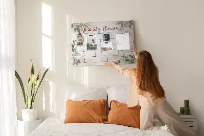 Printed Cork Memo Board Rose Planner