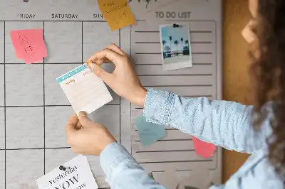Printed Cork Memo Board Rose Planner