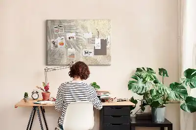 Palm Shadow Sand Printed Cork Board