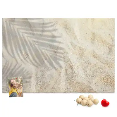 Palm Shadow Sand Printed Cork Board