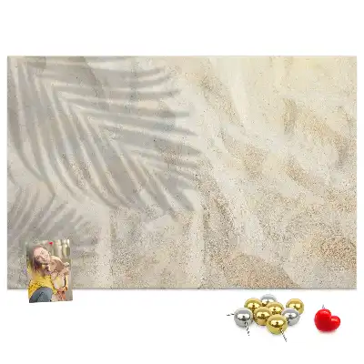 Palm Shadow Sand Printed Cork Board