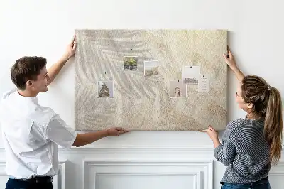 Palm Shadow Sand Printed Cork Board