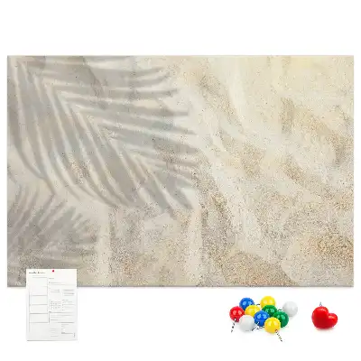 Palm Shadow Sand Printed Cork Board