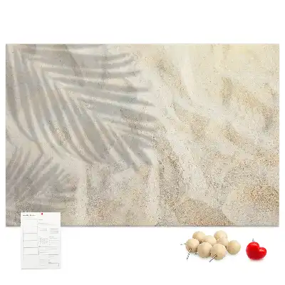 Palm Shadow Sand Printed Cork Board