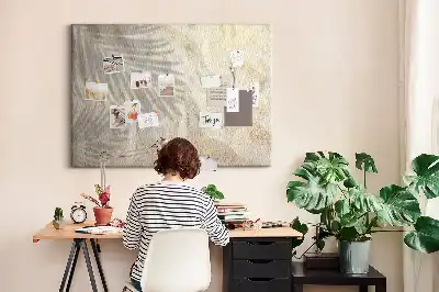 Palm Shadow Sand Printed Cork Board