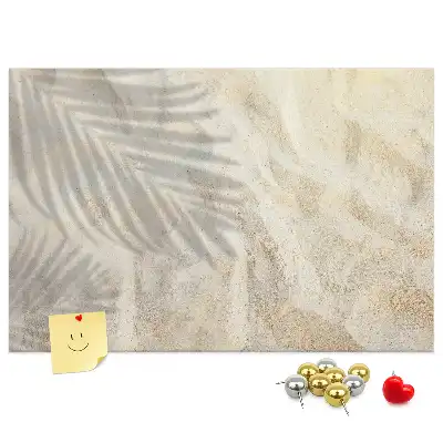 Palm Shadow Sand Printed Cork Board