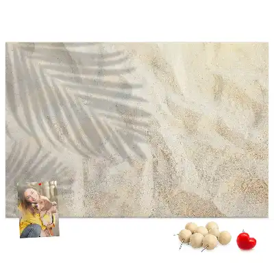 Palm Shadow Sand Printed Cork Board