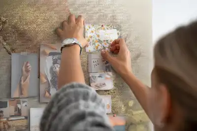 Gold Marble Printed Cork Memo Board
