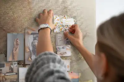 Gold Marble Printed Cork Memo Board