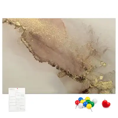 Gold Marble Printed Cork Memo Board