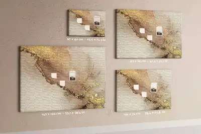 Gold Marble Printed Cork Memo Board