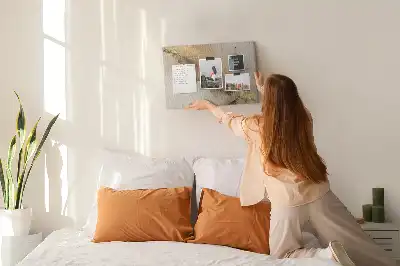 Printed Cork Memo Board Gold marble