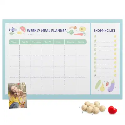 Printed Cork Board Meal planner