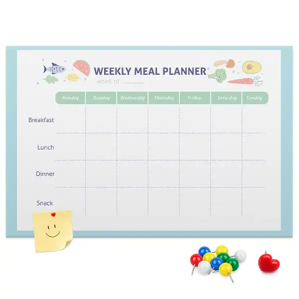 Cork Meal Planner Memo Board