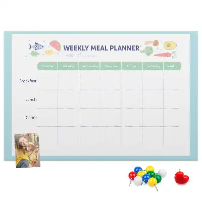 Cork Meal Planner Memo Board