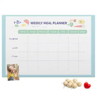 Cork Meal Planner Memo Board