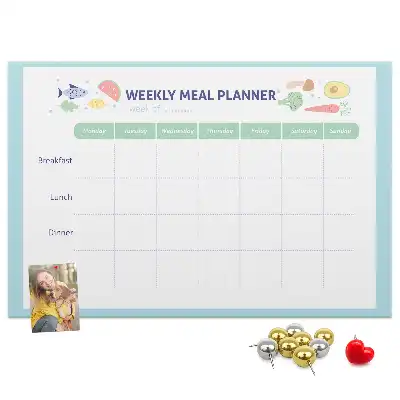 Cork Meal Planner Memo Board