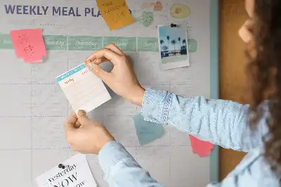 Cork Meal Planner Memo Board