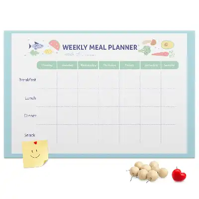 Cork Meal Planner Memo Board