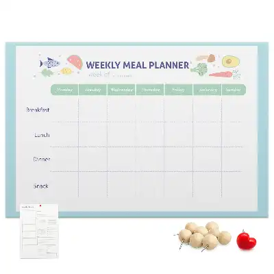 Cork Meal Planner Memo Board