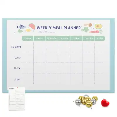 Cork Meal Planner Memo Board