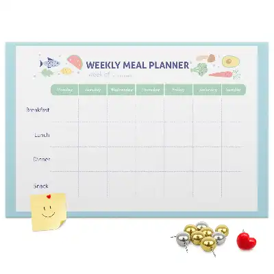 Cork Meal Planner Memo Board