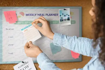 Cork Meal Planner Memo Board