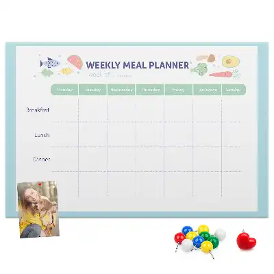 Cork Meal Planner Memo Board