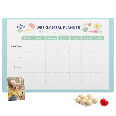 Cork Meal Planner Memo Board