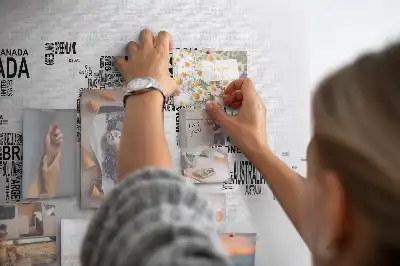 Printed Cork Memo Board with Continents made of letters