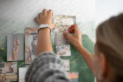 Abstract leaves cork memo board