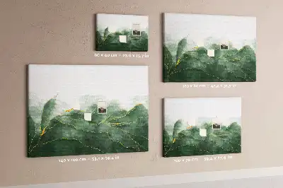 Abstract leaves cork memo board